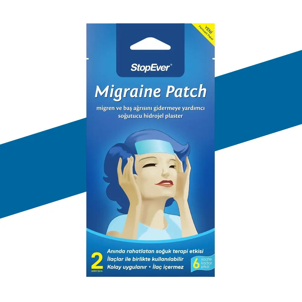 لصاقات التبريد لآلام الشقيقة والصداع النصفي - StopEver Migraine Patch