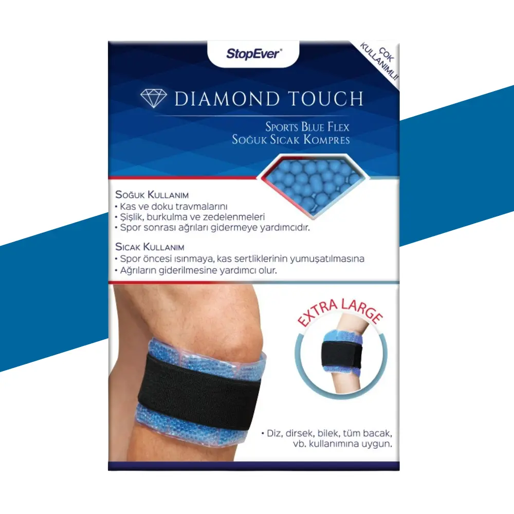 الشريط الرياضي اللاصق للدعم العضلي (أزرق) - StopEver Diamond Touch Sports Blue Flex