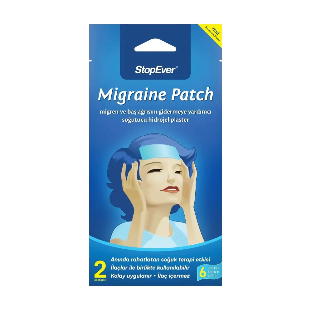 لصاقات التبريد لآلام الشقيقة والصداع النصفي - StopEver Migraine Patch